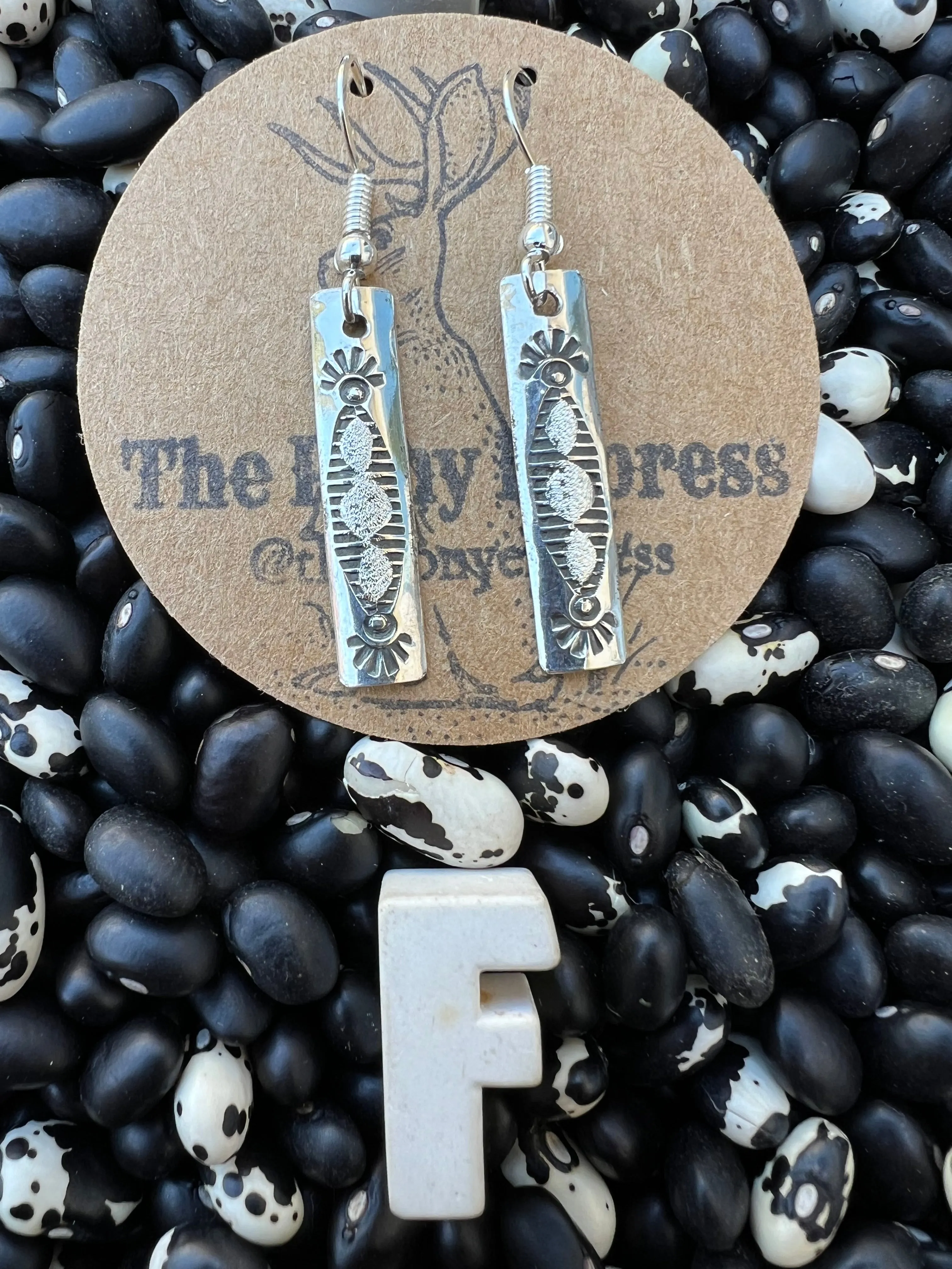 1” Skinny Stamped Earrings