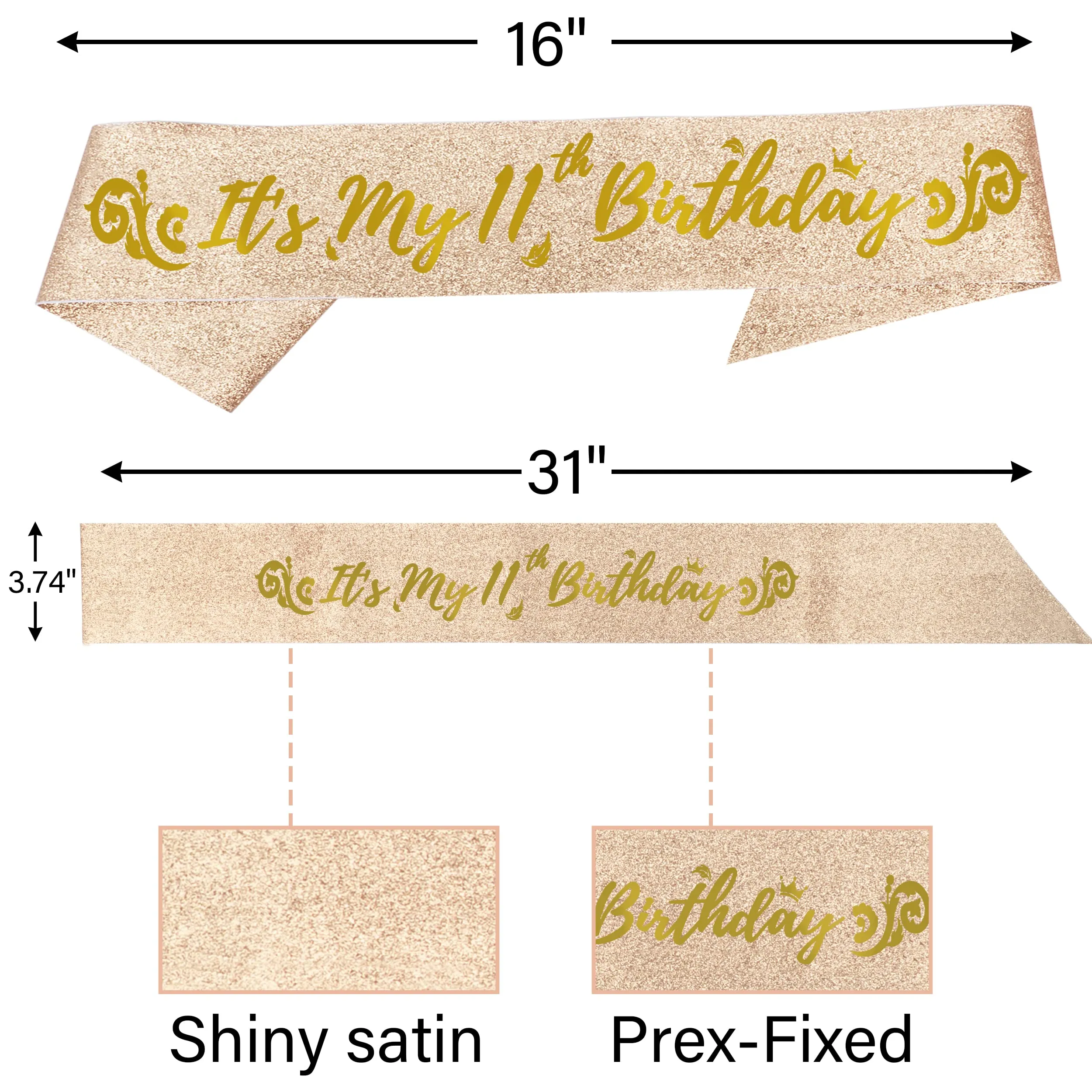 11th Birthday, 11th Birthday, 11th Birthday Gifts for Girls, 11th Birthday Tiara and Sash