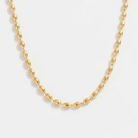 18K Gold-Filled Oval Bead Necklace