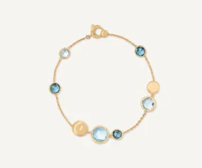 18K Yellow Gold Mixed Topaz Bracelet