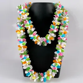 1960s Multi-Colored Hawaiian Lei Necklace