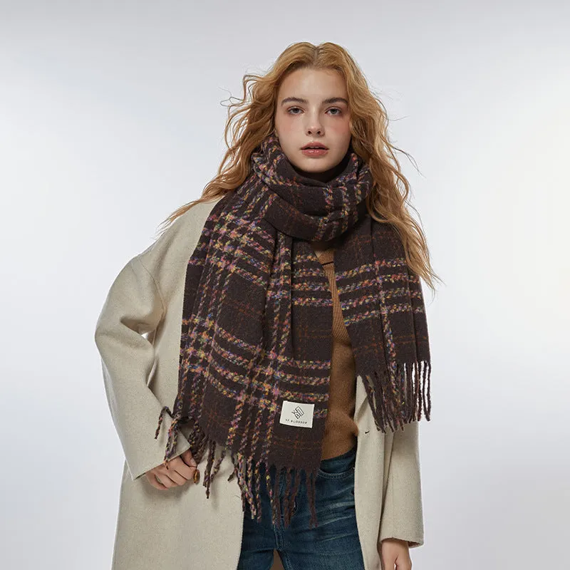 2023-10-36 plaid stripe winter scarf