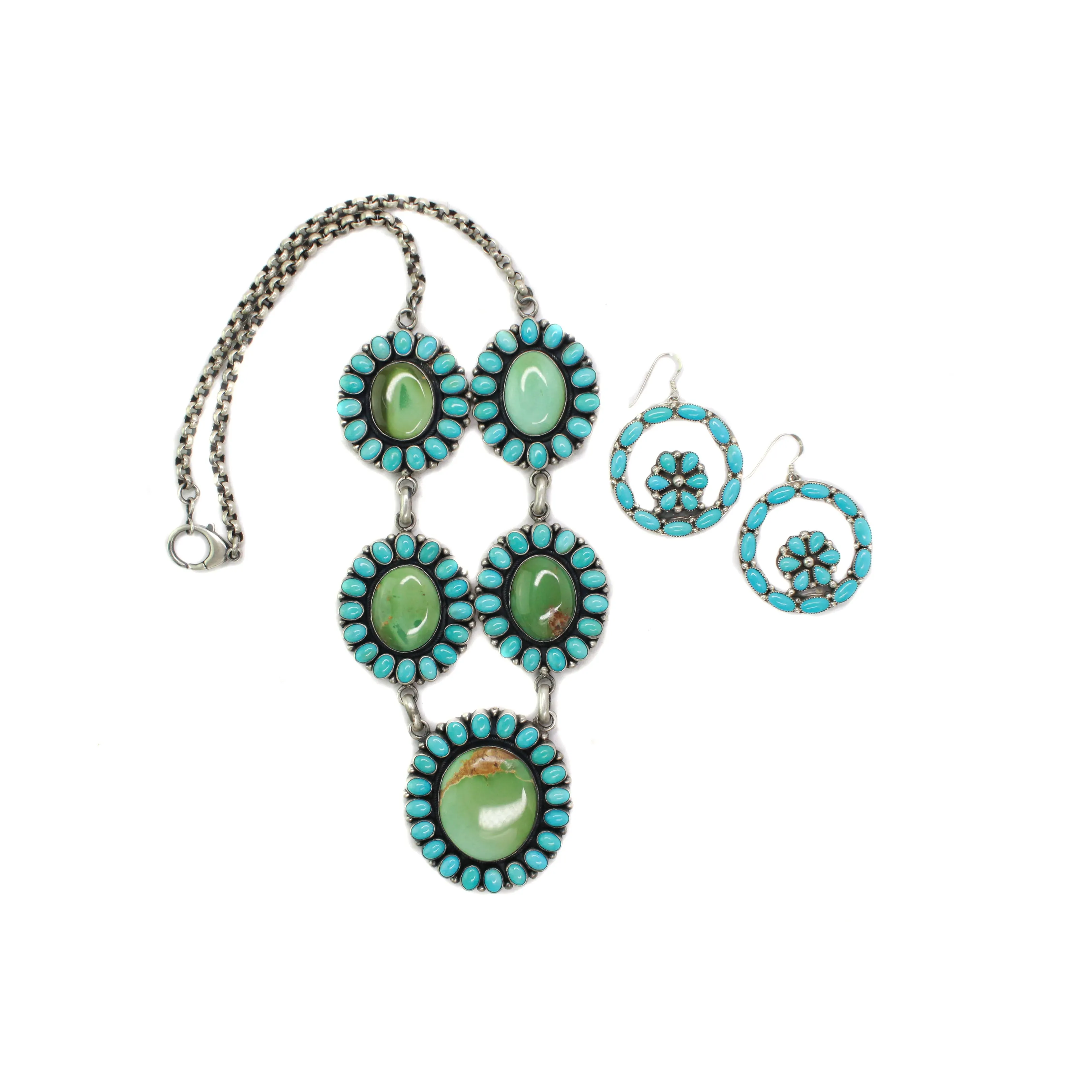 2024 Black Friday - Turquoise Statement Necklace & Turquoise Earring Set