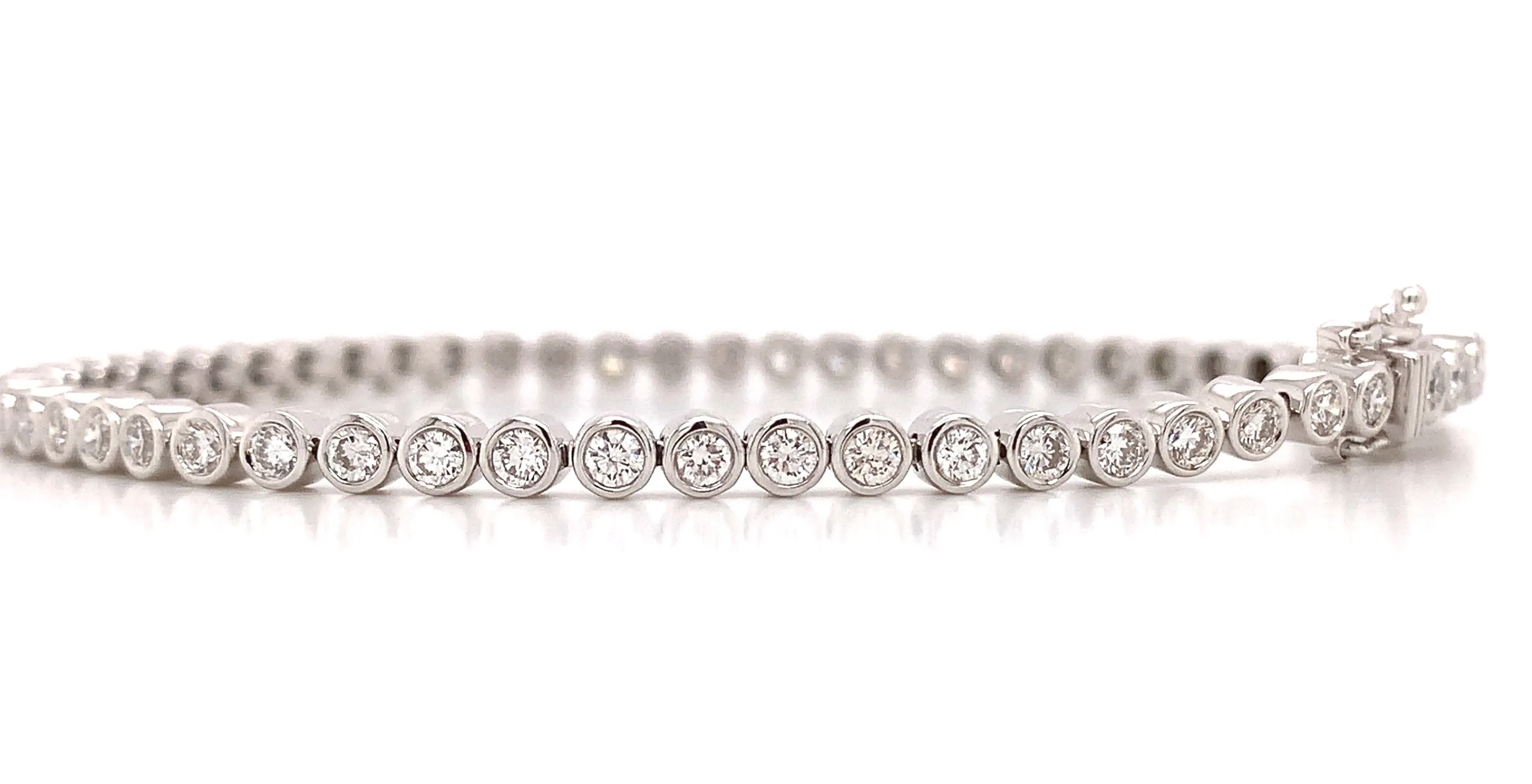 2.28ct tw Diamond Bezel-set Tennis Bracelet