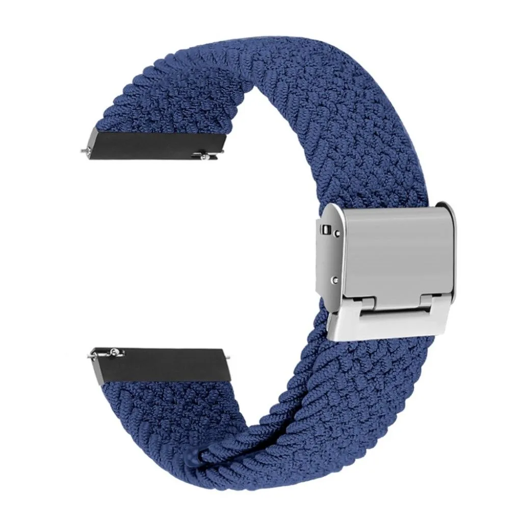 22mm Universal elastic nylon watch strap - Dark Blue