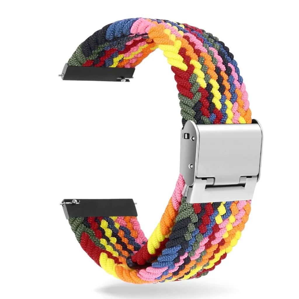 22mm Universal elastic nylon watch strap - Multi-color