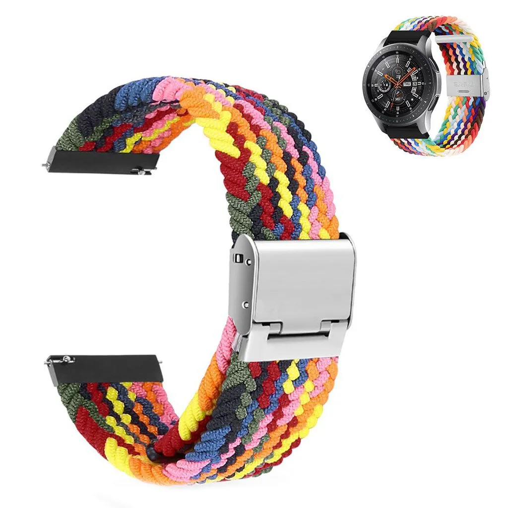 22mm Universal elastic nylon watch strap - Multi-color