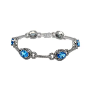 2.40ct Diamond & 8.52ct Topaz Bracelet | Pre-Loved | 14K White Gold