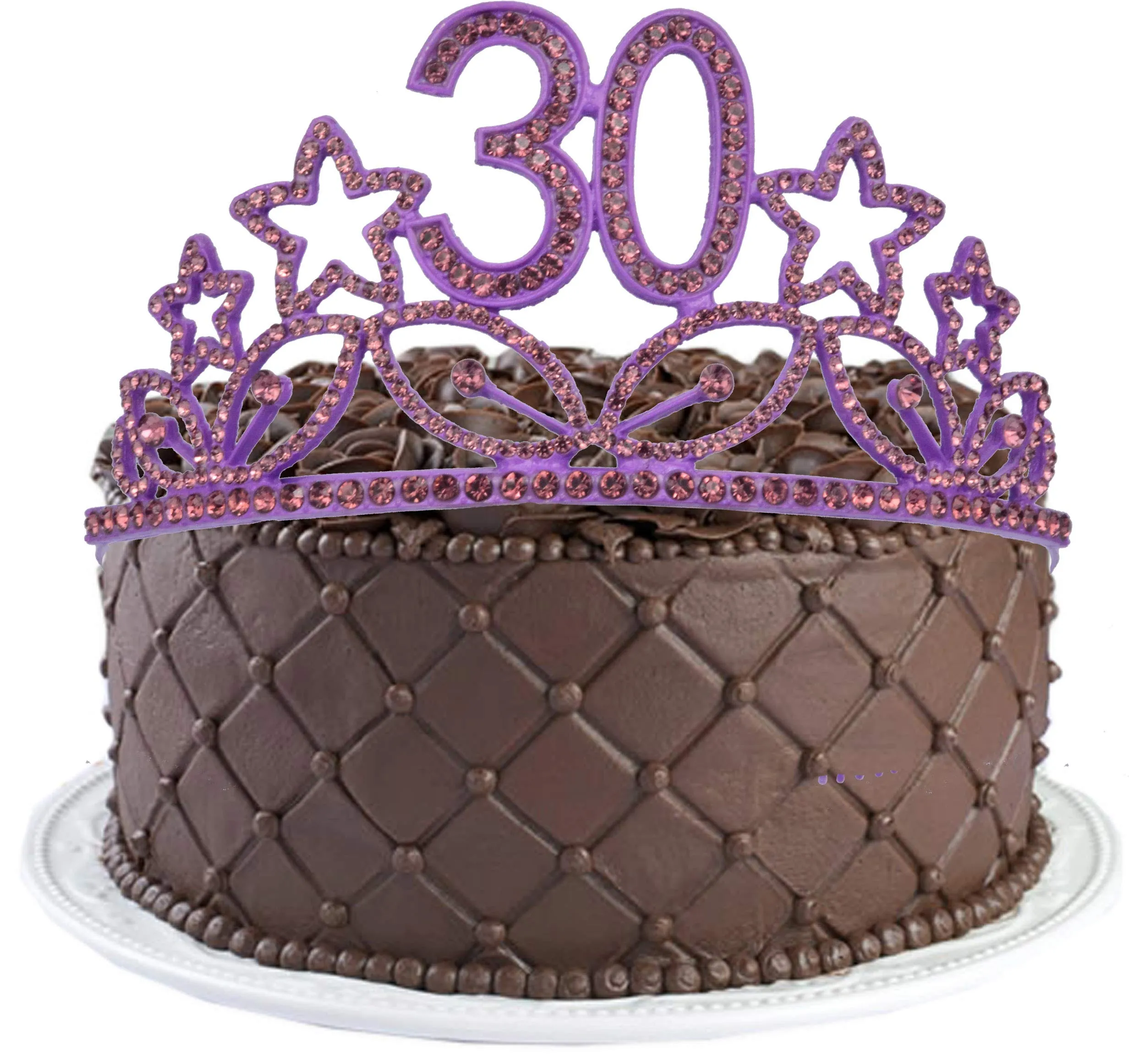 30th Birthday, 30th Birthday Gifts for Woman, 30th Birthday Tiara and Sash Purple, 30th