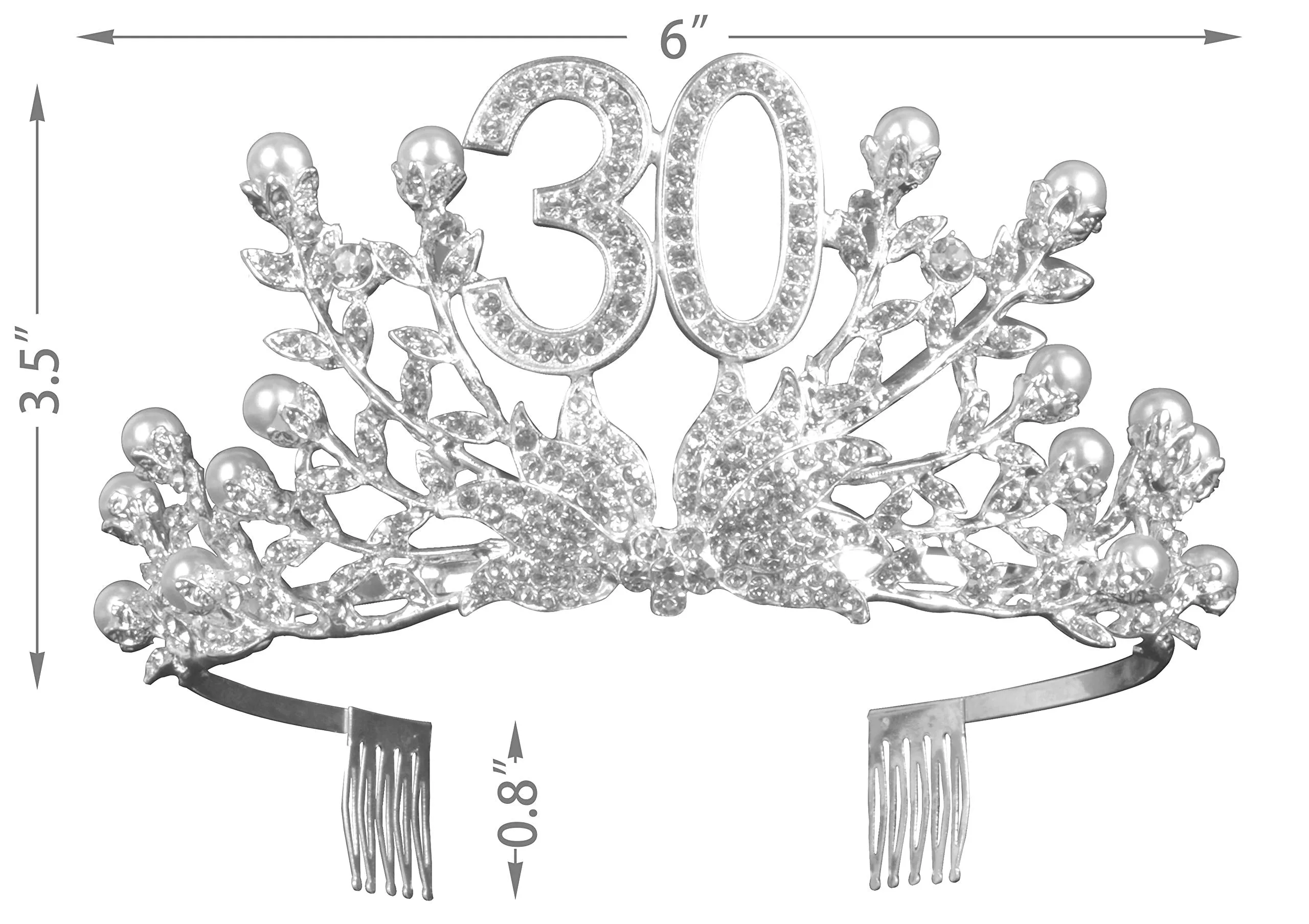 30th Birthday Gifts for Women, 30th Birthday Decorations Party Supplies, Silver 30th