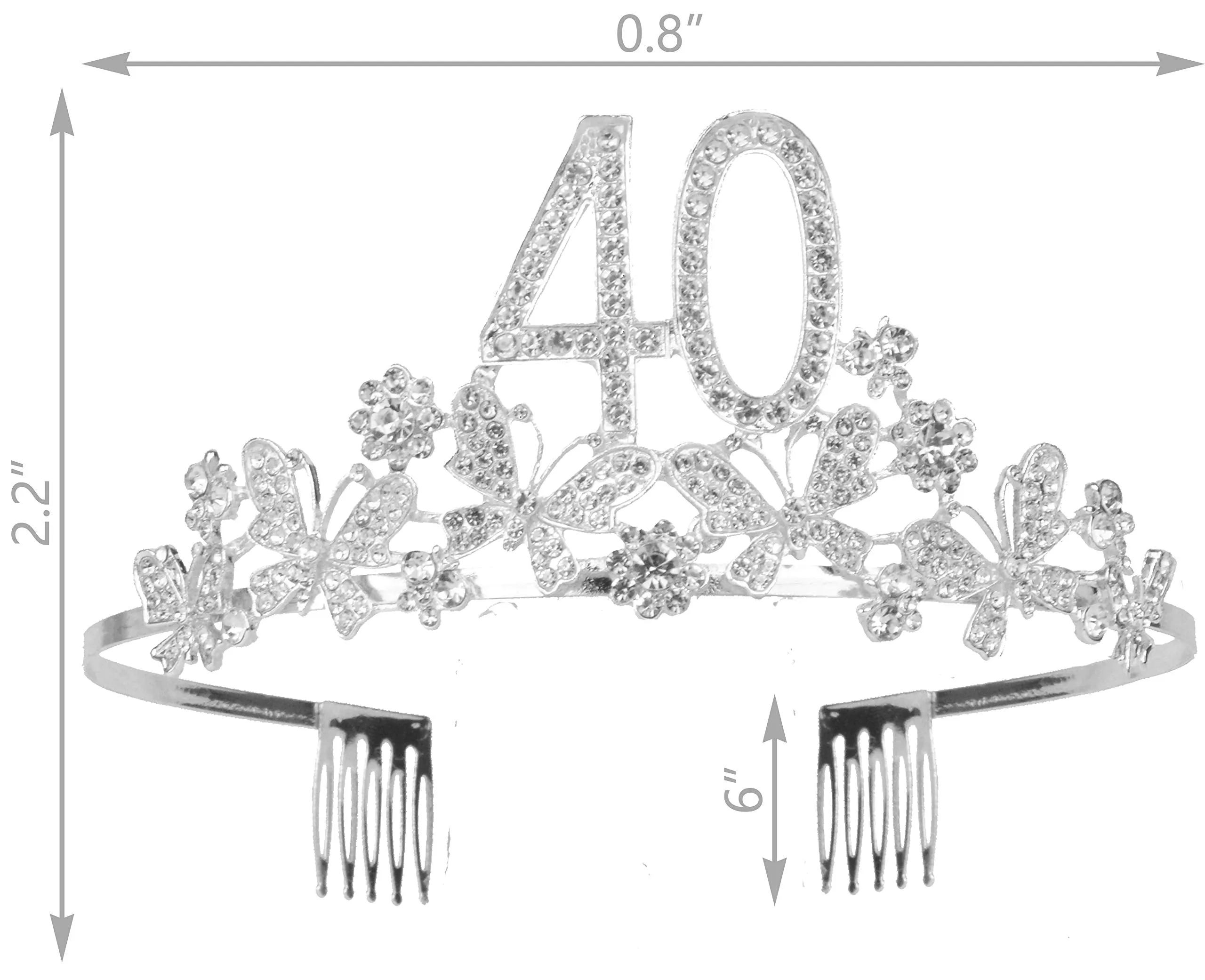 40th Birthday Gifts for Women, 40th Birthday Tiara and Sash, Its My 40th Birthday Sash