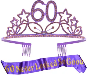 60th Birthday, 60th Birthday Gift, 60th Birthday Crown, 60th Birthday Tiara, 60th Birthday