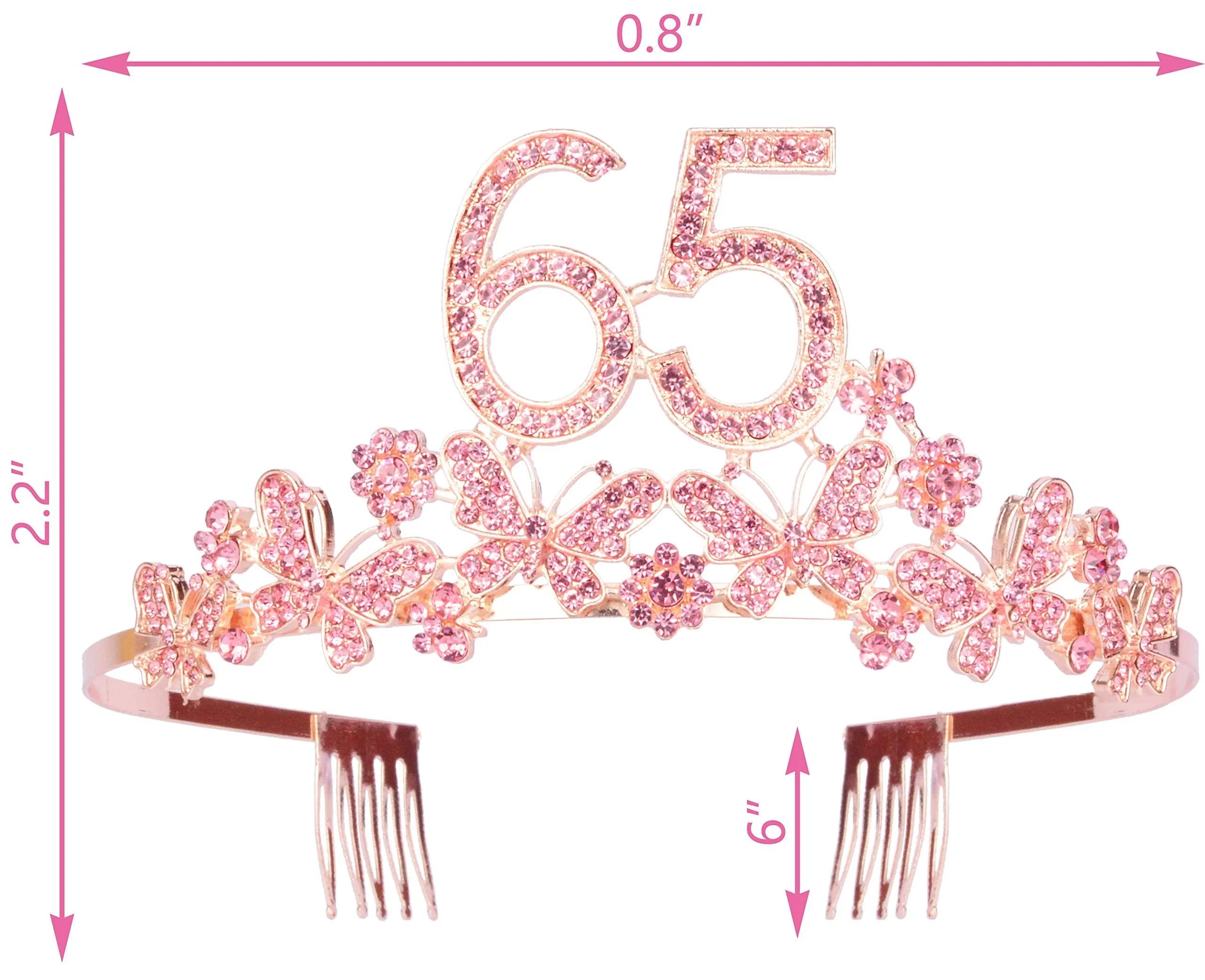 65th Birthday Gifts for Women, 65th Birthday Tiara and Sash, Its My 65th Birthday Sash