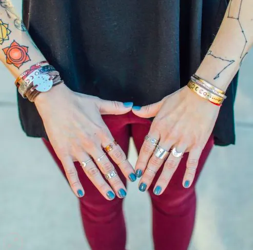 Aluminum Moon Phases Cuff Bracelet