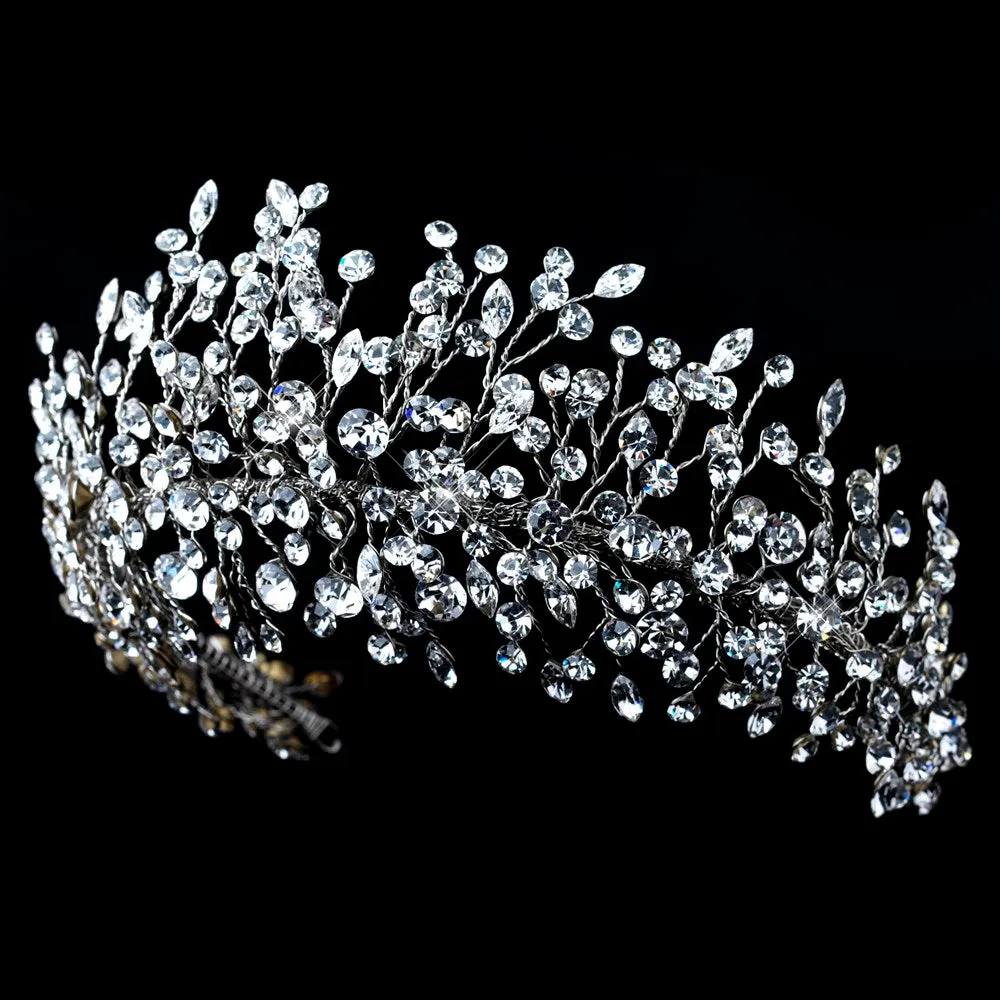 Antique Clear Crystal Hand Wired Bridal Tiara