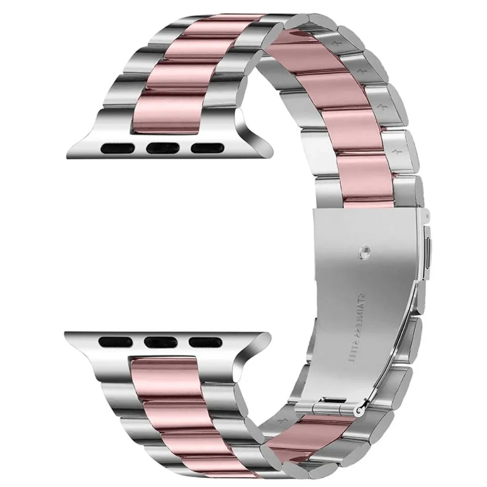 Apple Watch (41mm) stainless steel watch strap - Silver / Pink