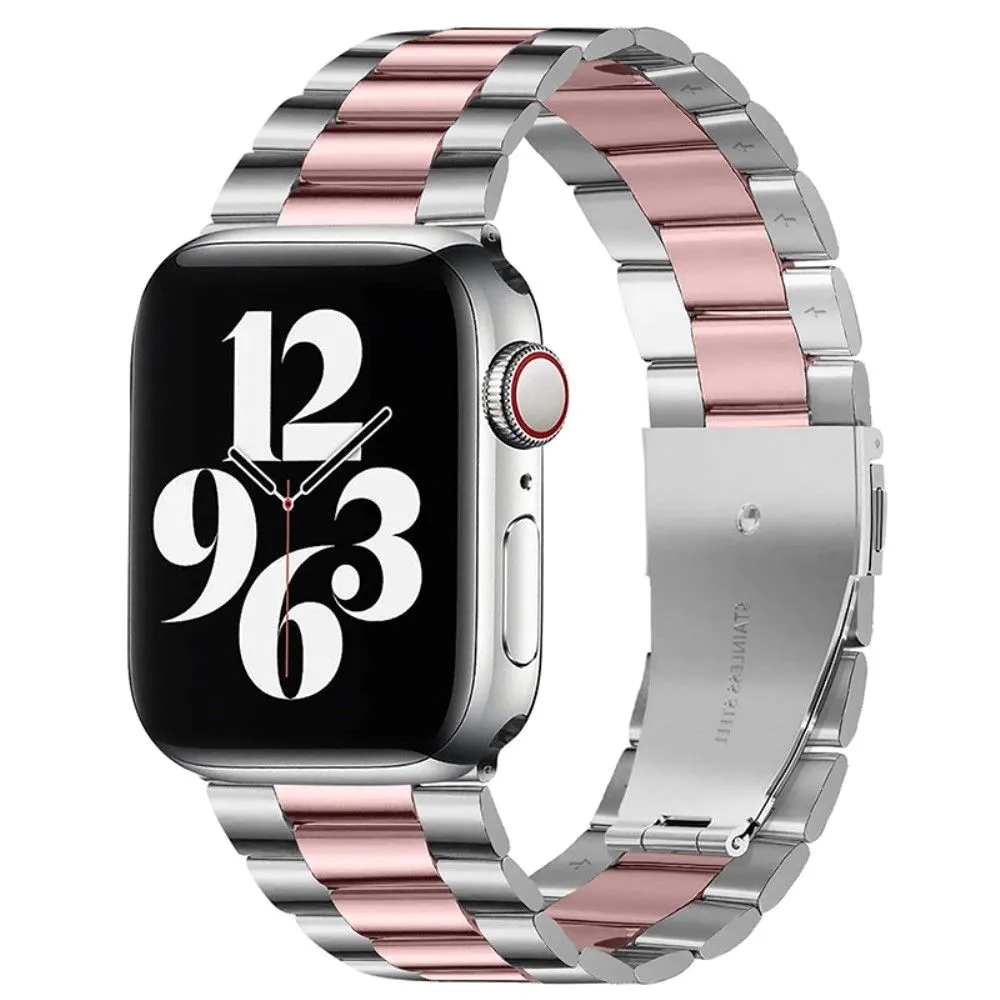 Apple Watch (41mm) stainless steel watch strap - Silver / Pink