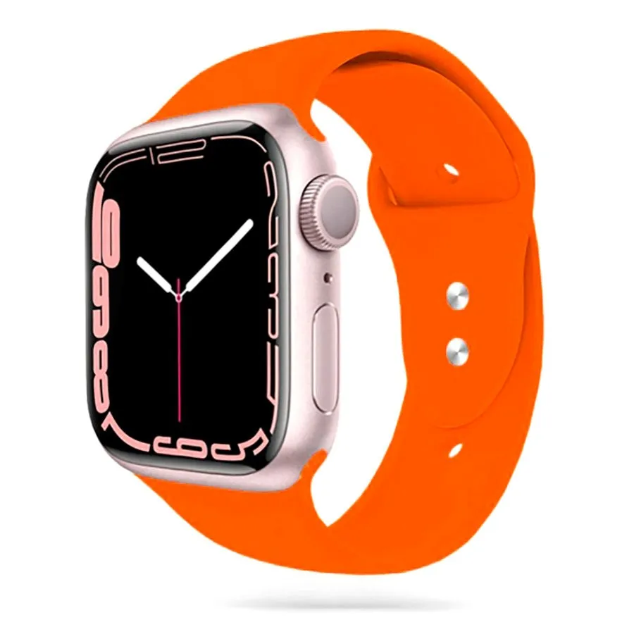 Apple Watch (42/44/SE/45/46/49mm) Tech-Protect Icon Band Silikone Rem - Orange