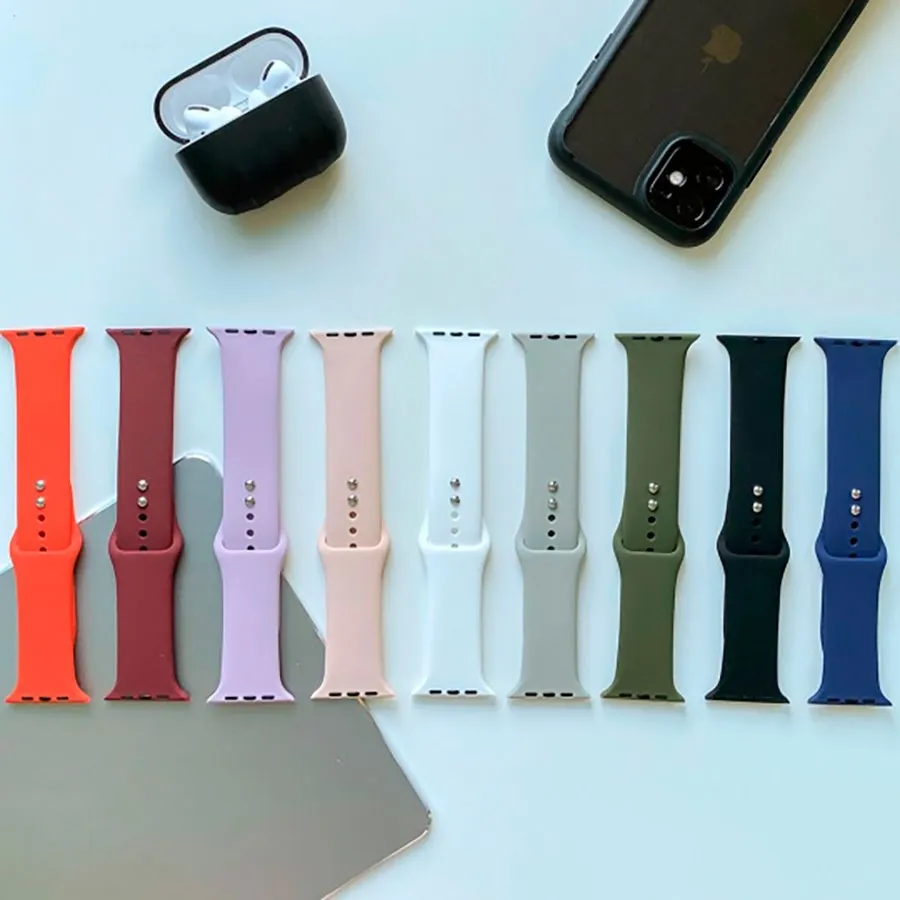 Apple Watch (42/44/SE/45/46/49mm) Tech-Protect Icon Band Silikone Rem - Orange