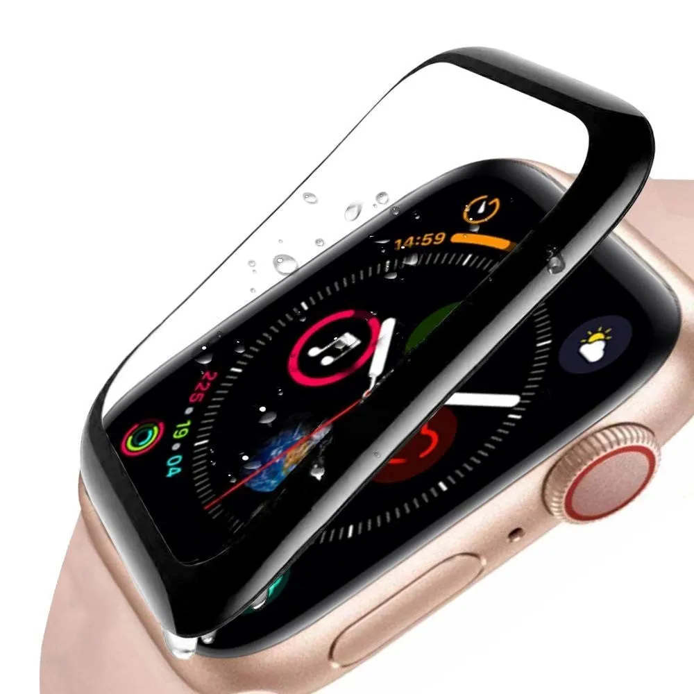 Apple Watch SE/6/5/4 44mm - Full-Fit - Skærmbeskyttelse - Sort