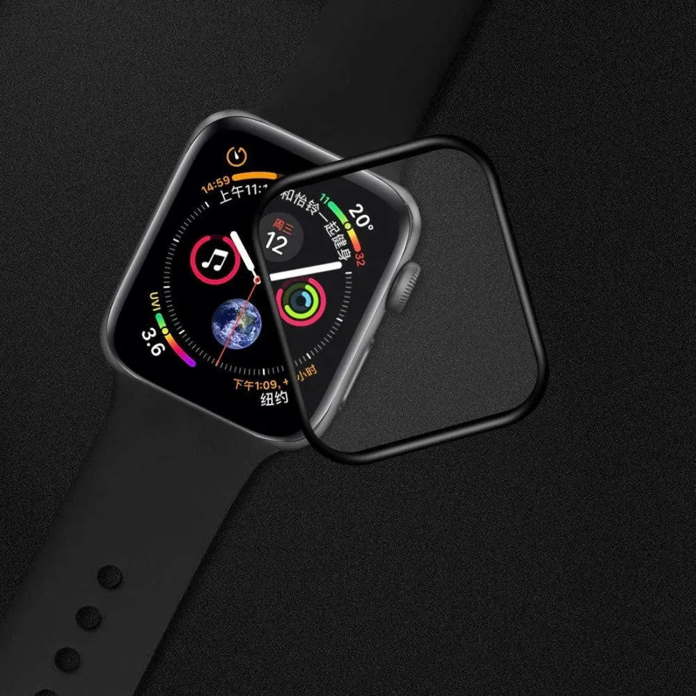 Apple Watch SE/6/5/4 44mm - Full-Fit - Skærmbeskyttelse - Sort