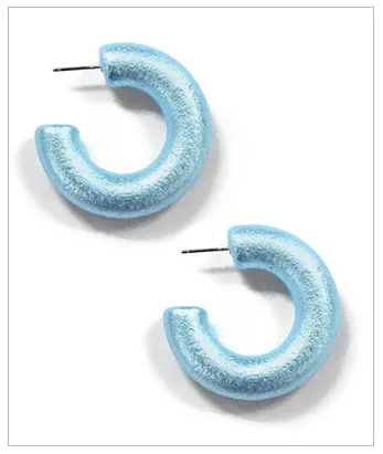 Ashley Chunky Turquoise Hoops