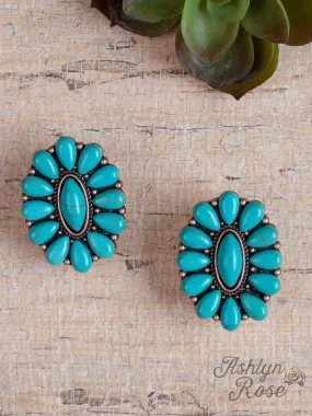 Ashlyn Rose Once and Floral Turquoise Stone Bonnet Copper Earrings