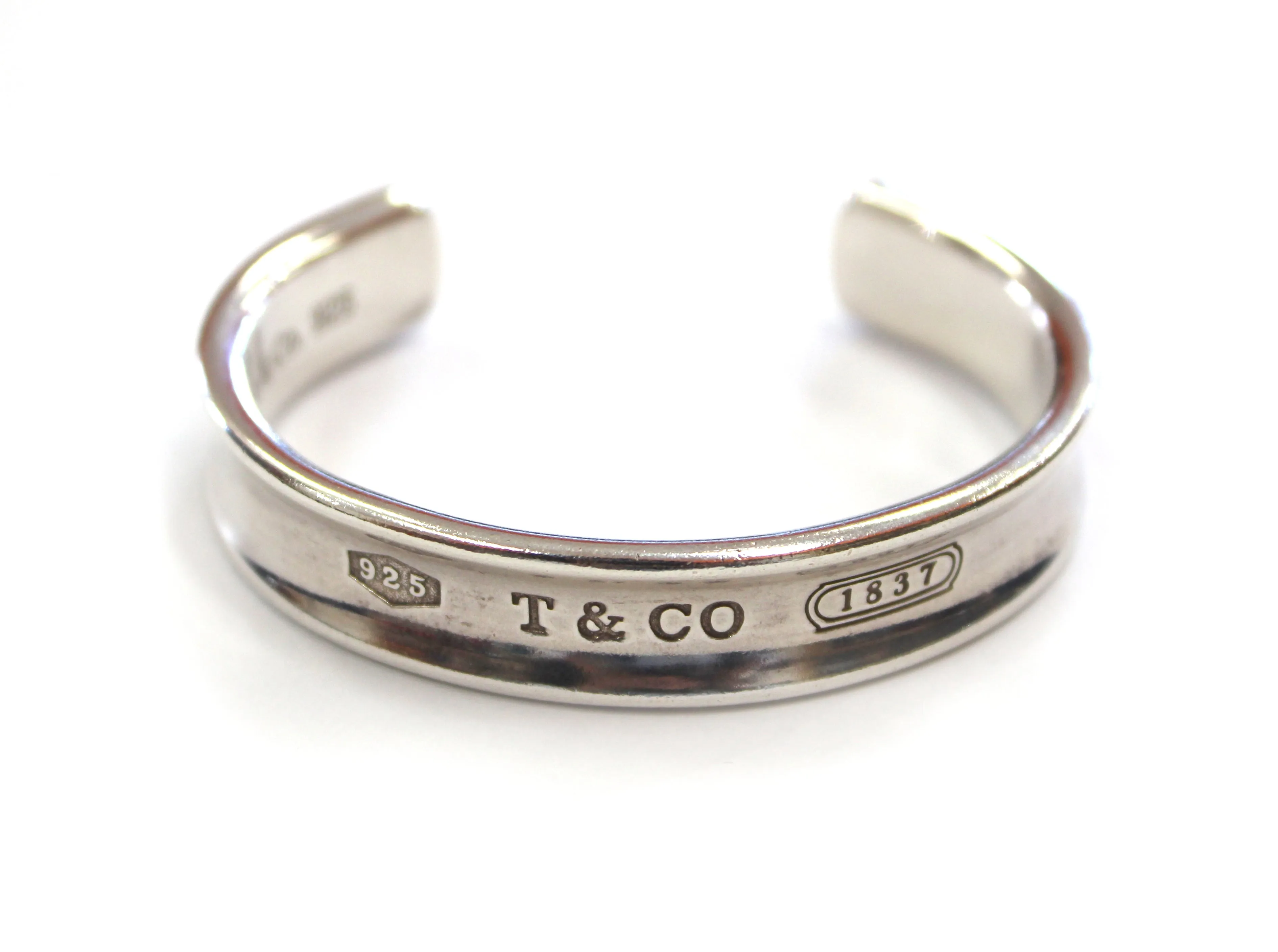 Authentic Tiffany & Co. Sterling Silver 1837 Cuff Bracelet Bangle