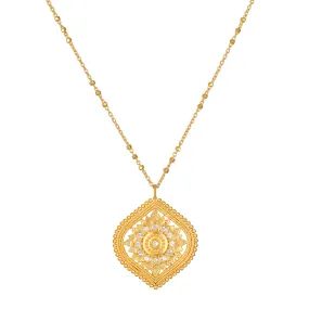 Awaken Awareness Lotus White Topaz Necklace