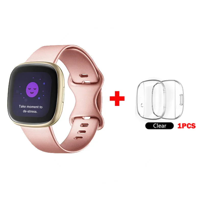 Band For Fitbit Versa 3 Classic Soft Silicone Band For Fitbit Versa 3 Band Smart Watch Strap For Fitbit Sense Replacement