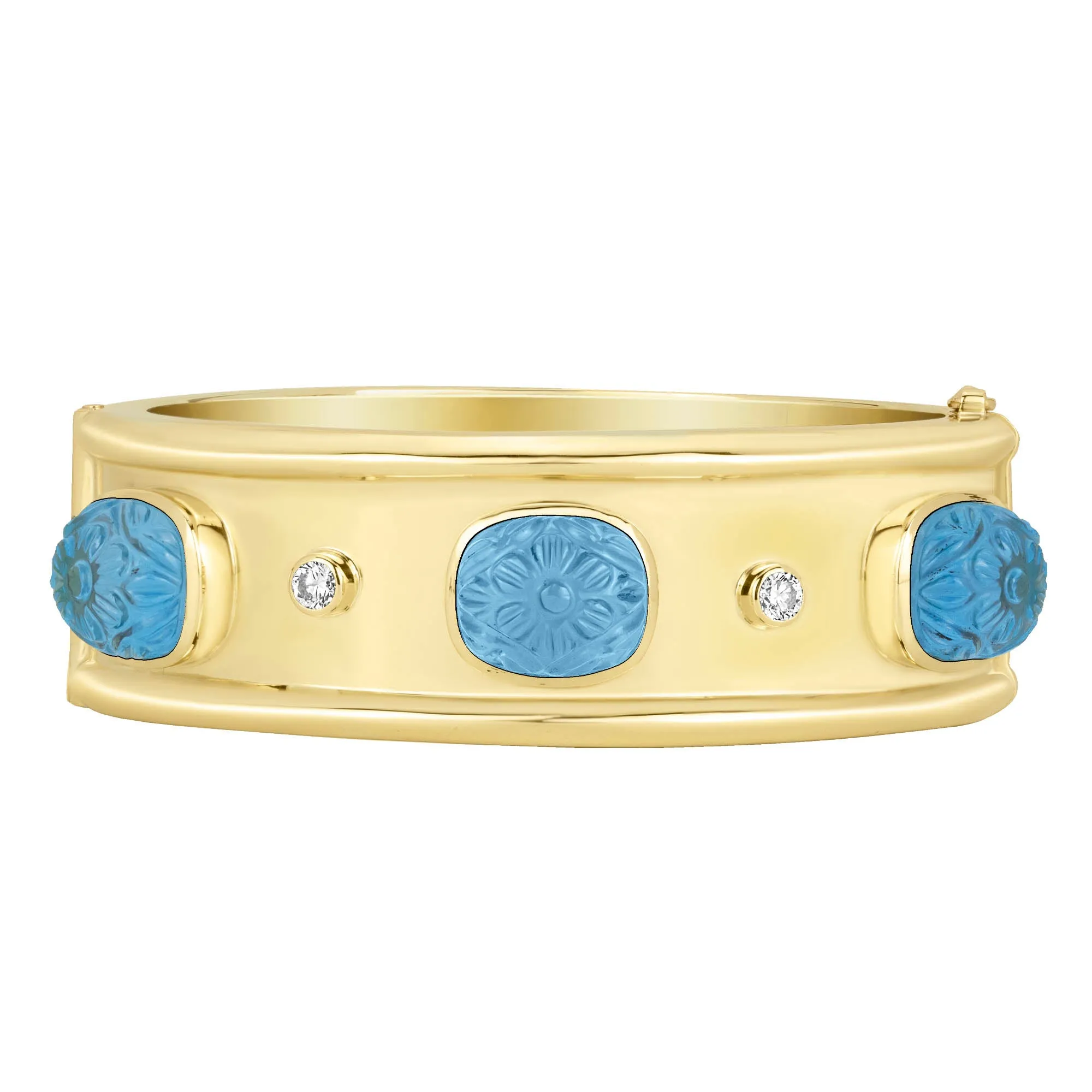 Bangle - Blue Topaz And Diamond