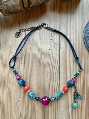 Bejeweled Gems Short Beaded Necklace