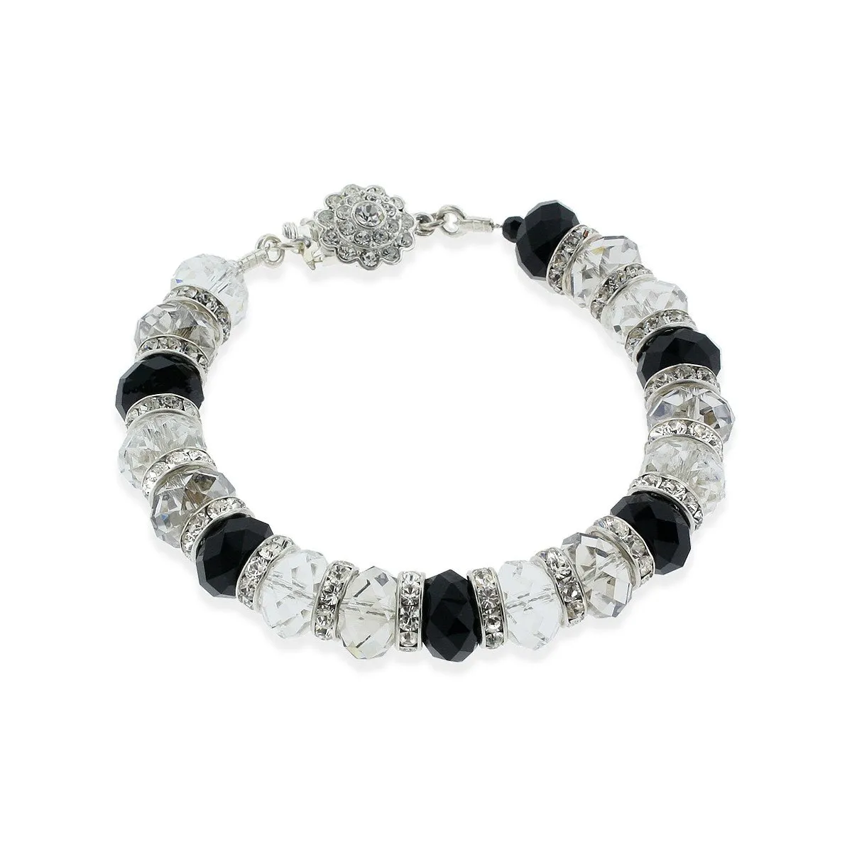 Black & Silver Crystal Bracelet