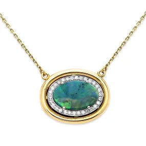 Black Opal Diamond Necklace