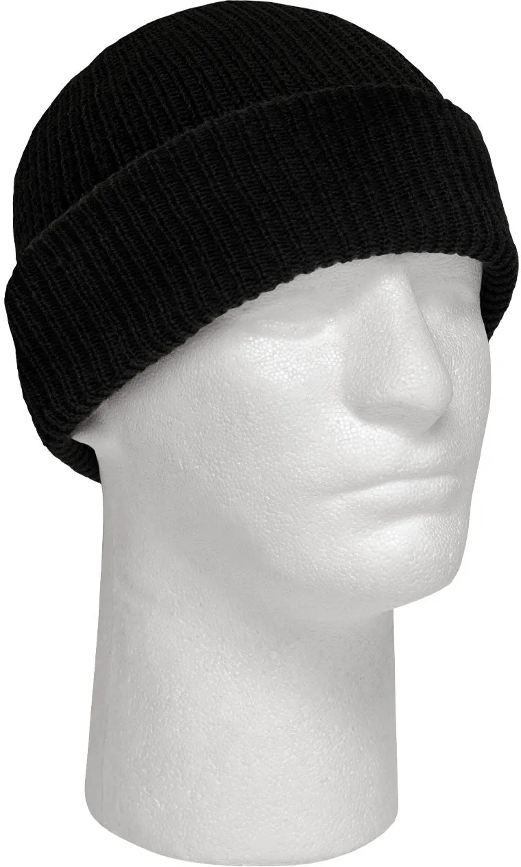 Black - Wintuck Watch Cap Genuine GI Govt Issue Piltrol Acrylic Winter Beanie