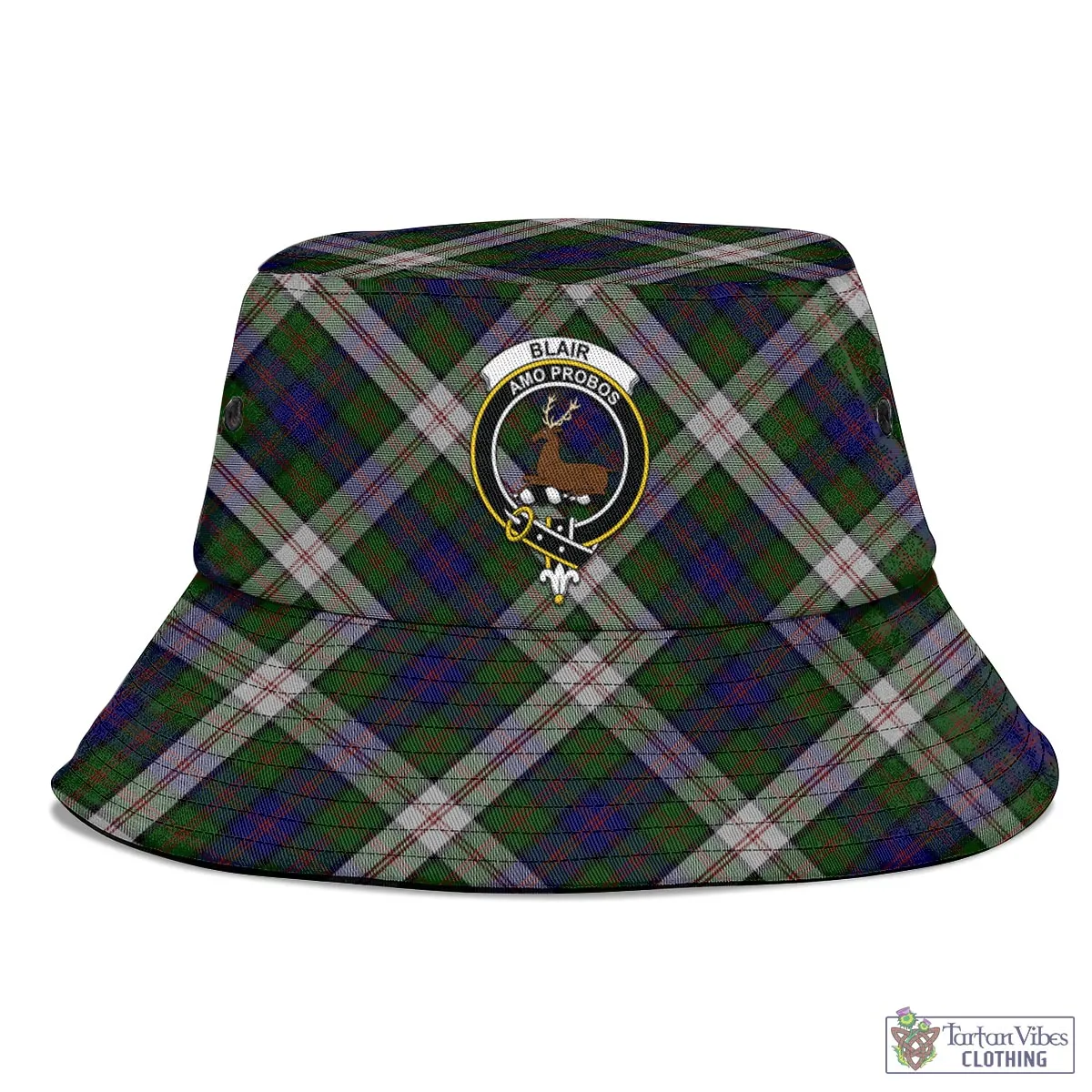 Blair Dress Tartan Bucket Hat with Family Crest