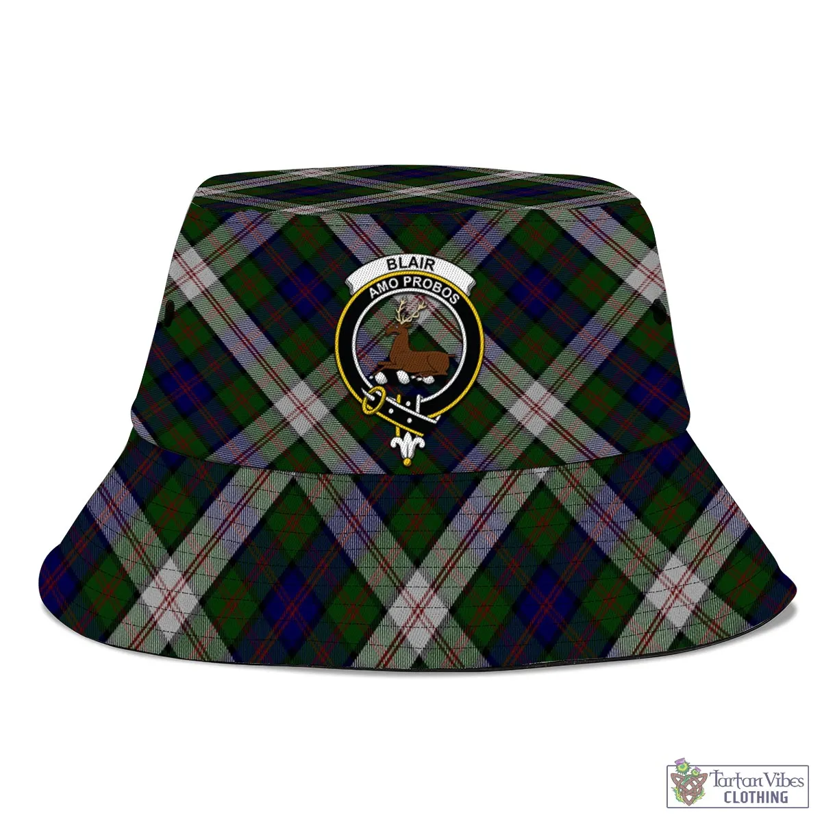 Blair Dress Tartan Bucket Hat with Family Crest