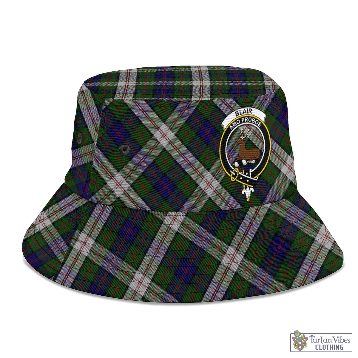 Blair Dress Tartan Bucket Hat with Family Crest