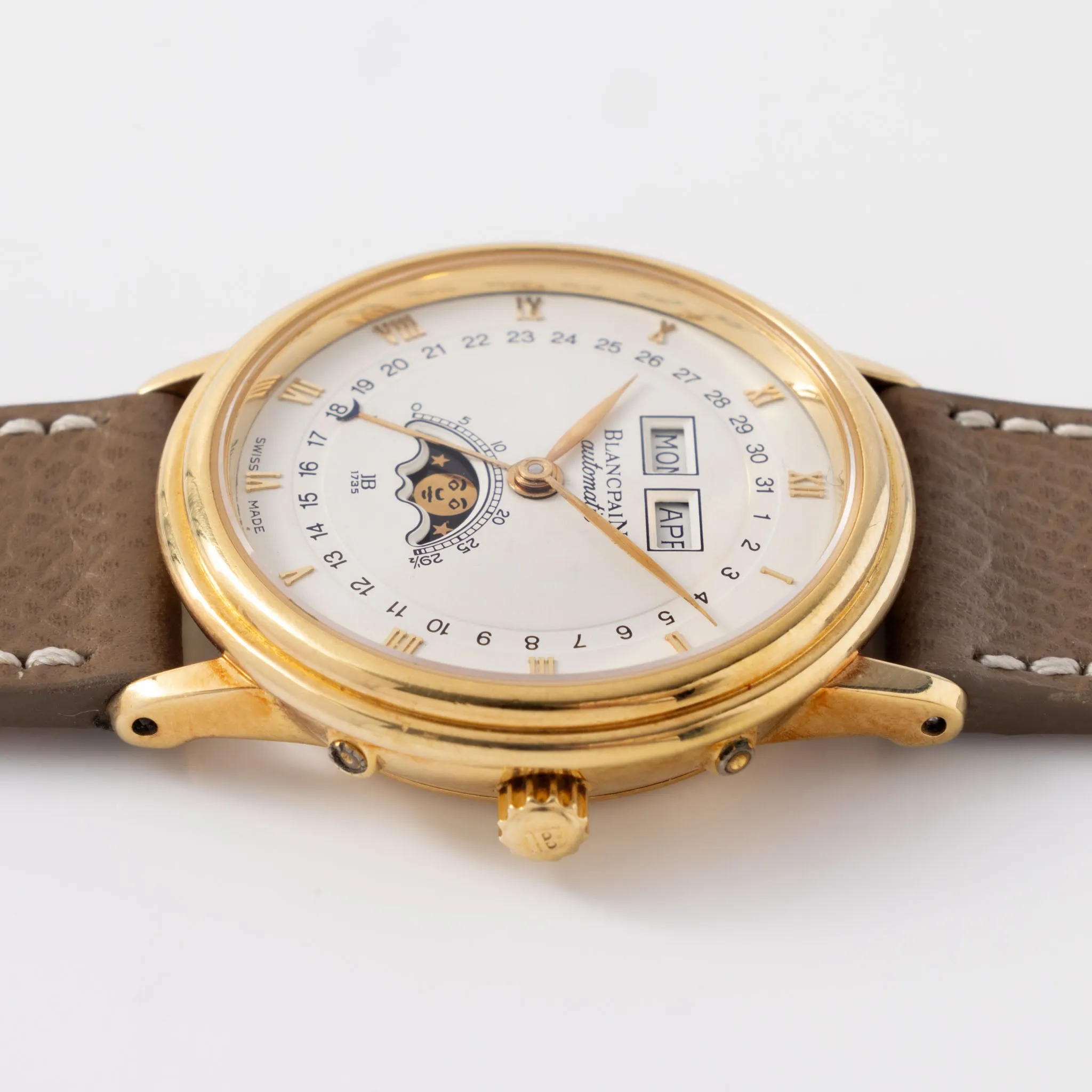 Blancpain Villeret Triple Calendar Yellow Gold Box and Papers Ref 6595-1418