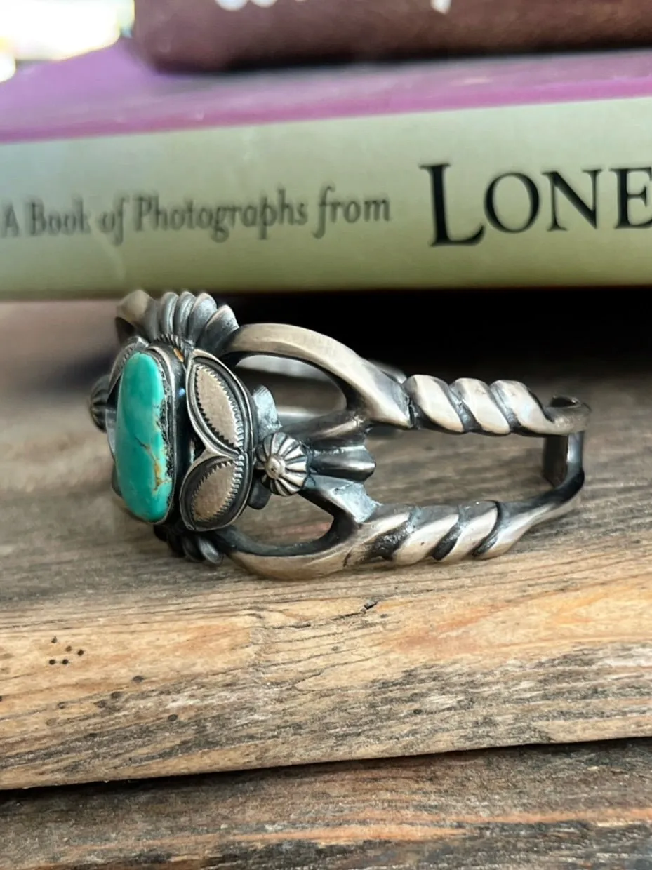 Bly Sterling Silver Navajo Turquoise Cuff Bracelet