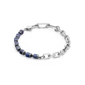 Bracelet Precious Fusion link chain blue-silver