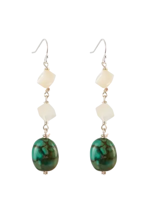 Breathe Deep Turquoise Drop Earrings