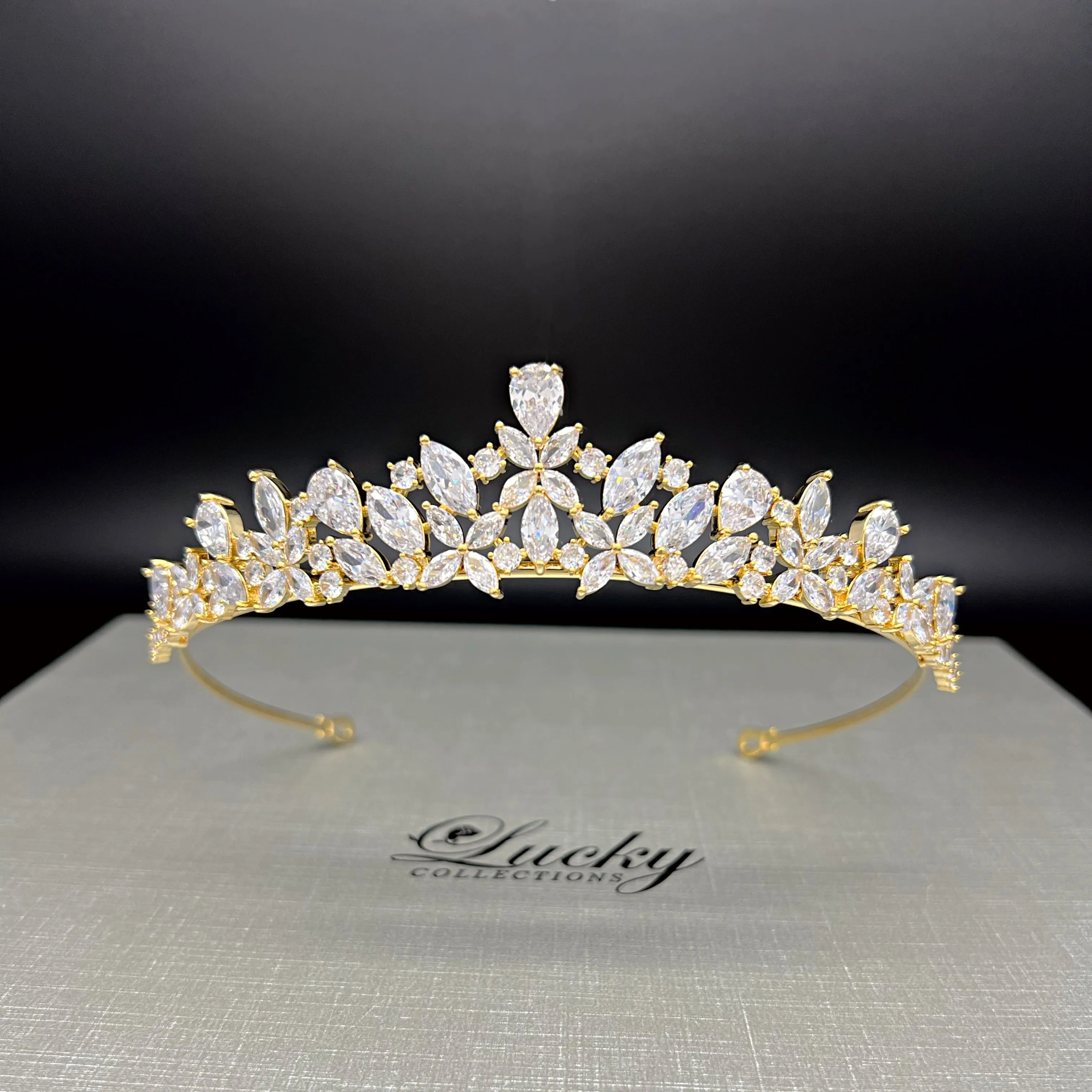 Bridal Crown, Charming Small Tiara, Dainty Petite Crown for Bride