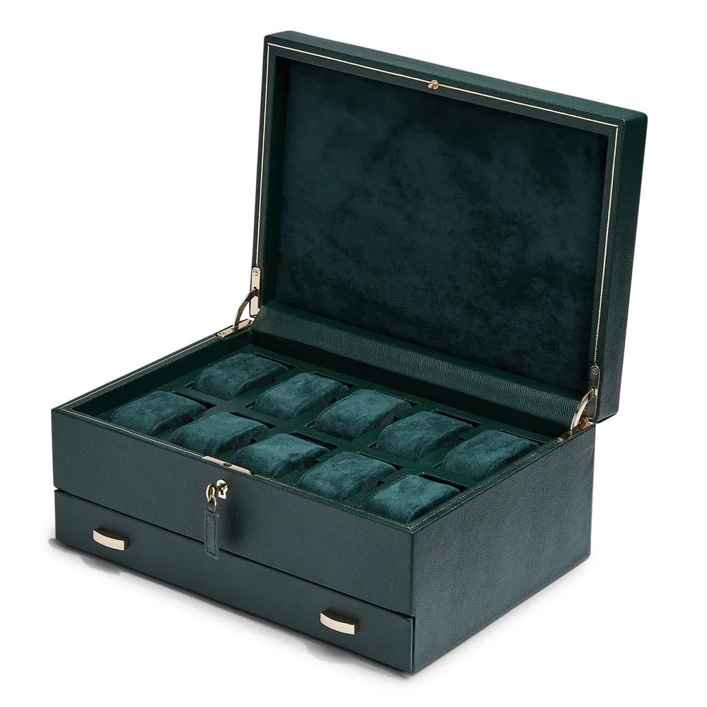 British Racing 10PC Watch Box with Drawer