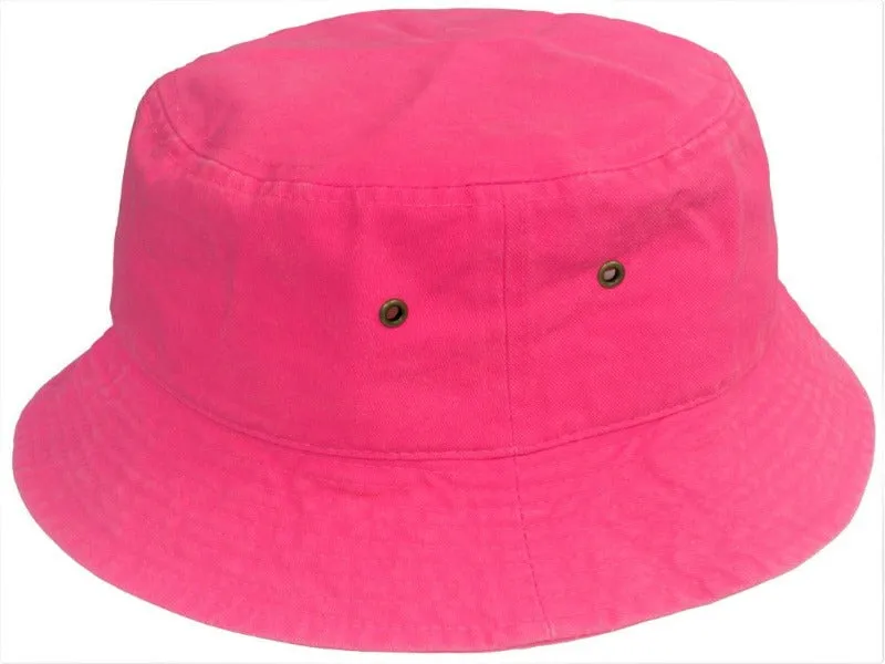 Bucket Hat 100% Cotton Packable Summer Travel Cap