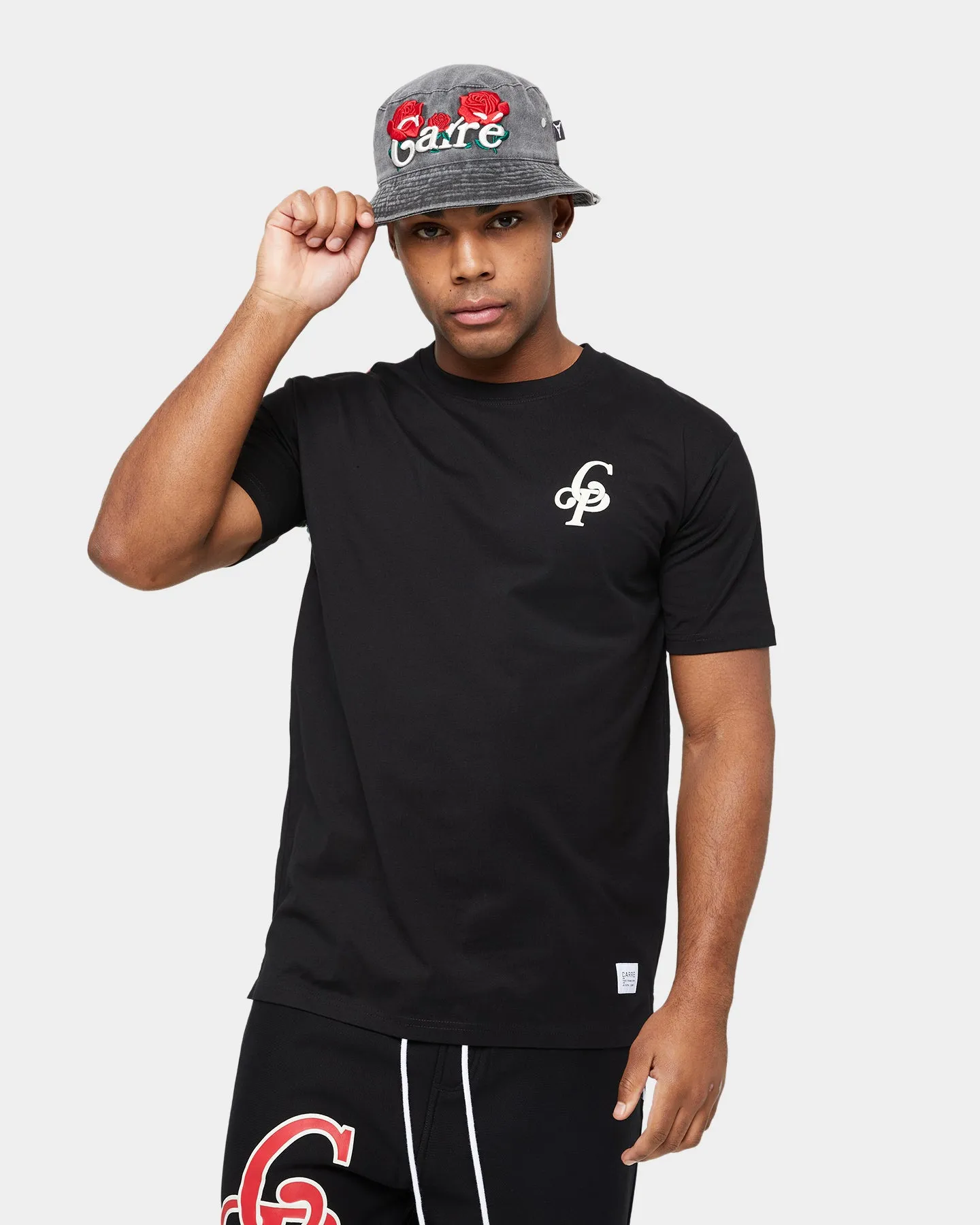 Carre Volle Rose Bucket Hat Washed Black