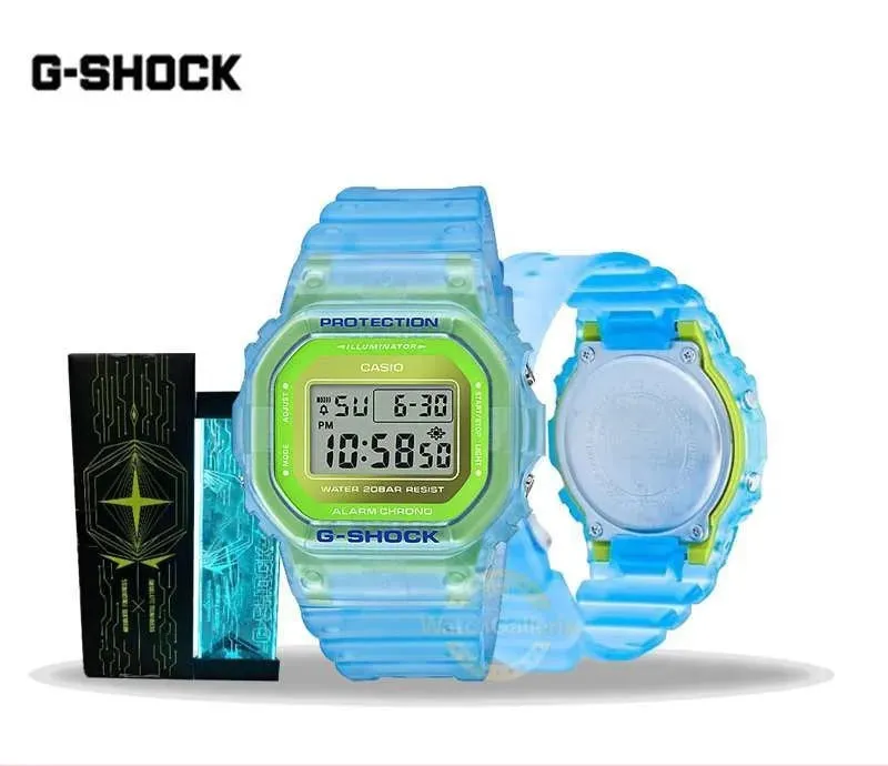 CASIO 5600 Series Blue Watch DW-5600LS-2PRE (with E-sports Theme LED Box)