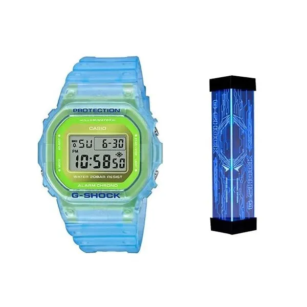 CASIO 5600 Series Blue Watch DW-5600LS-2PRE (with E-sports Theme LED Box)