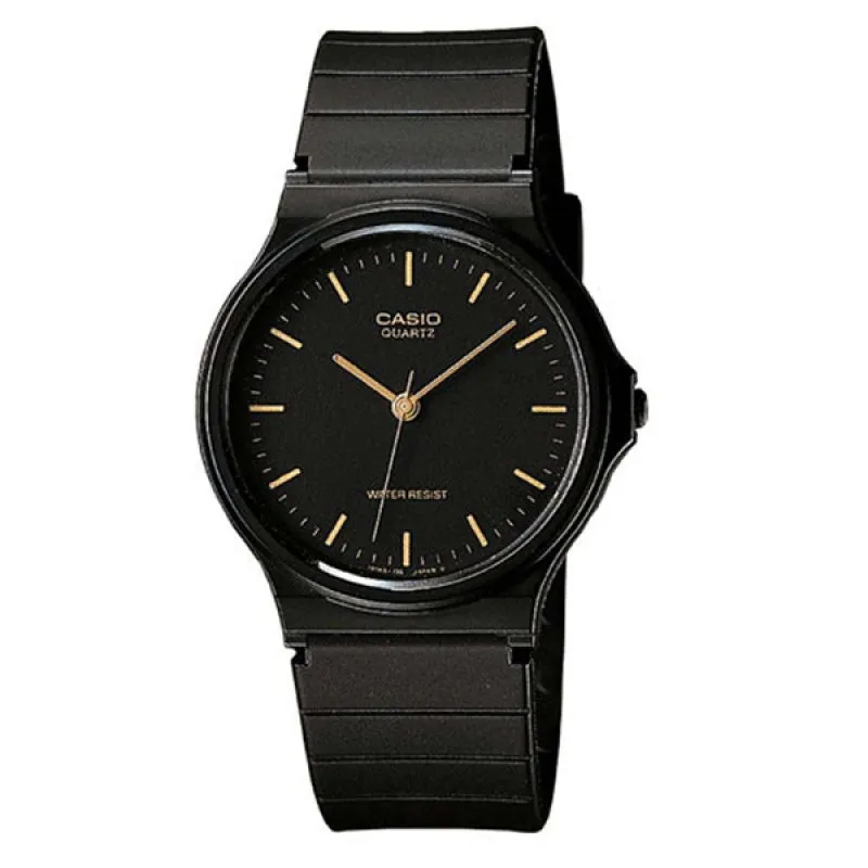 Casio Analogue Black Dial Resin Strap Unisex Watch| MQ-24-1ELDF