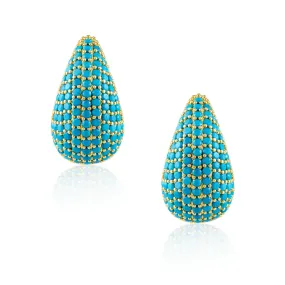 Celine CZ Raindrop Earring | Turquoise